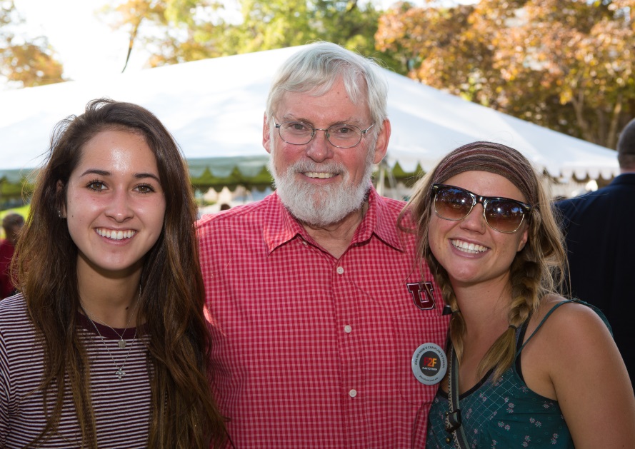 President Pershing and students