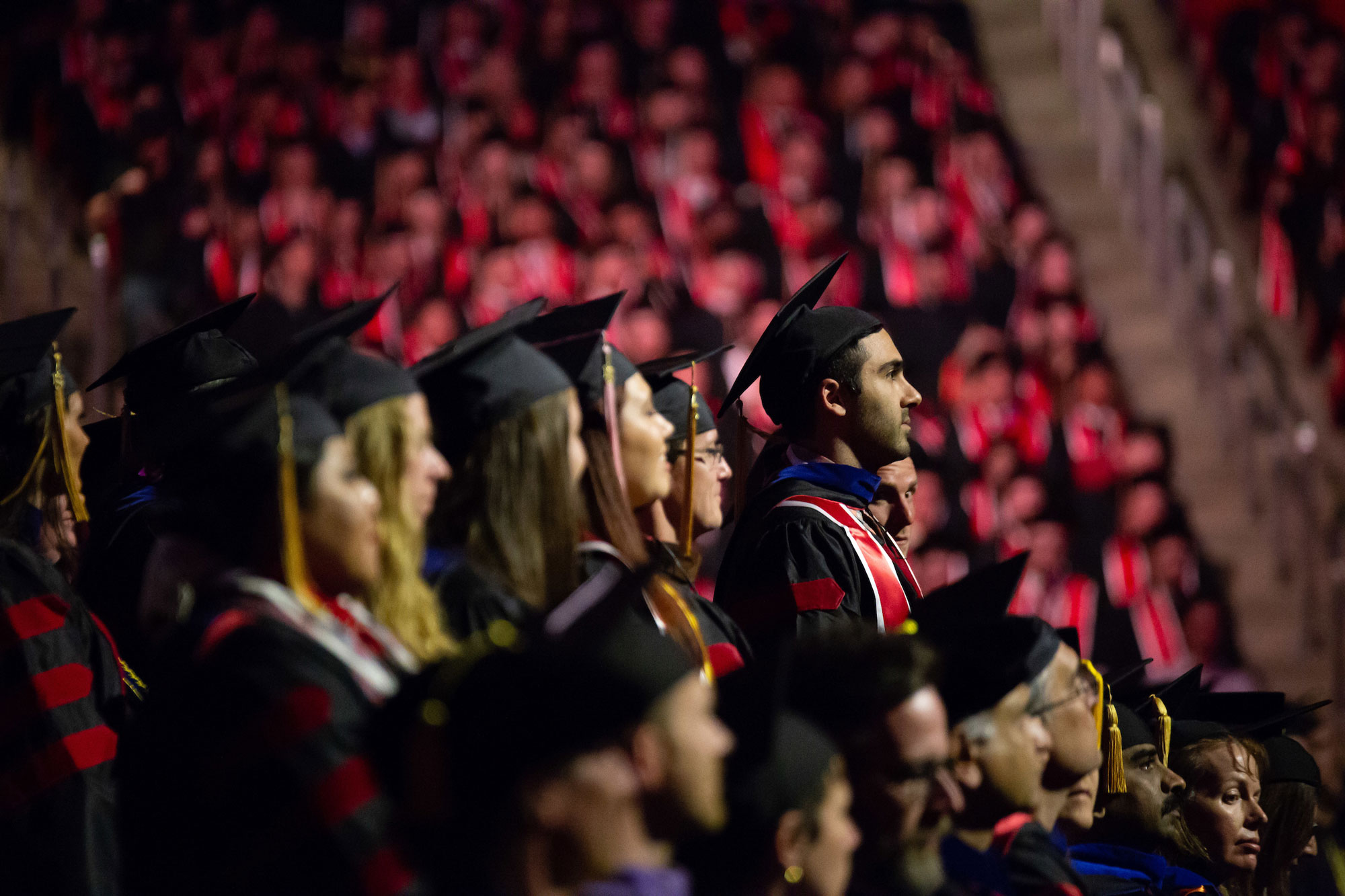 Graduates in the 2018 Commencement Crowd