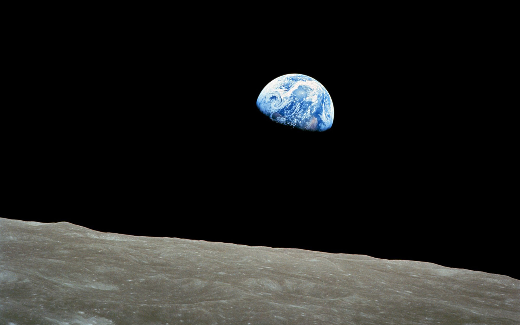 Earth as viewed from the moon